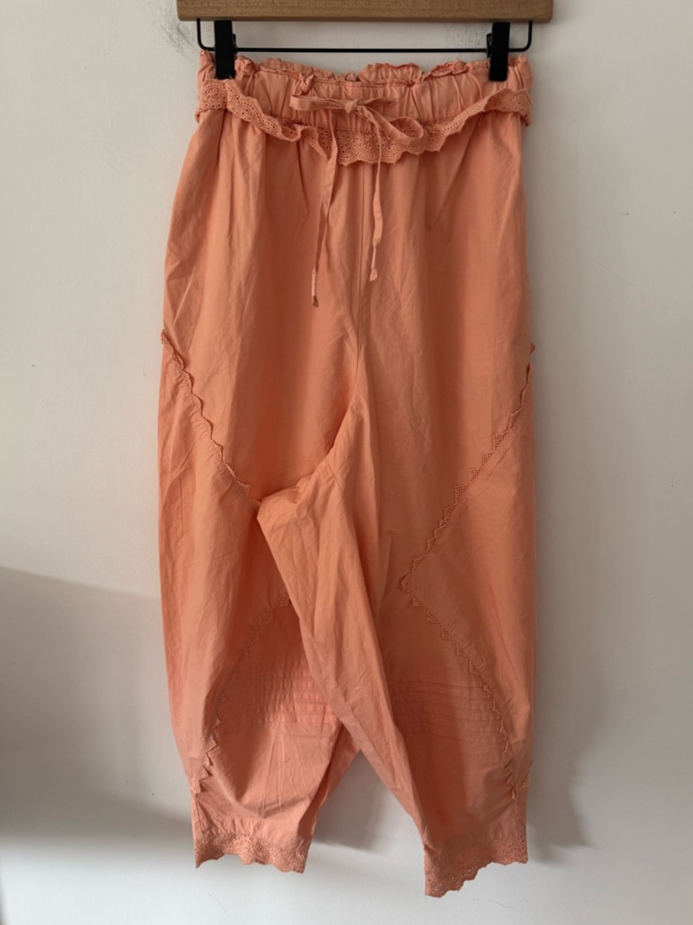 Free People Beach Life Peach Cotton Harem Pants and Swing Tank Set XS - Picture 6 of 11